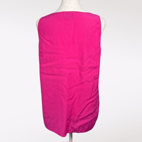 Vintage Brass Plum Nordstrom Pink Rayon Button Up Tank Top Large - Picture 5 of 8